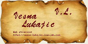 Vesna Lukajić vizit kartica